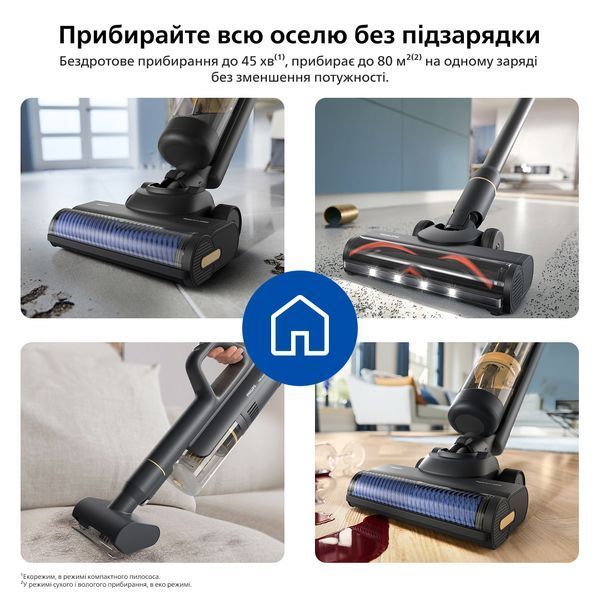 Миючий акумуляторний пилосос Philips Series 7000 AquaTrio XW7264/11 в комплекті миючий засіб Philips XV1792/01 XW7264/11 фото