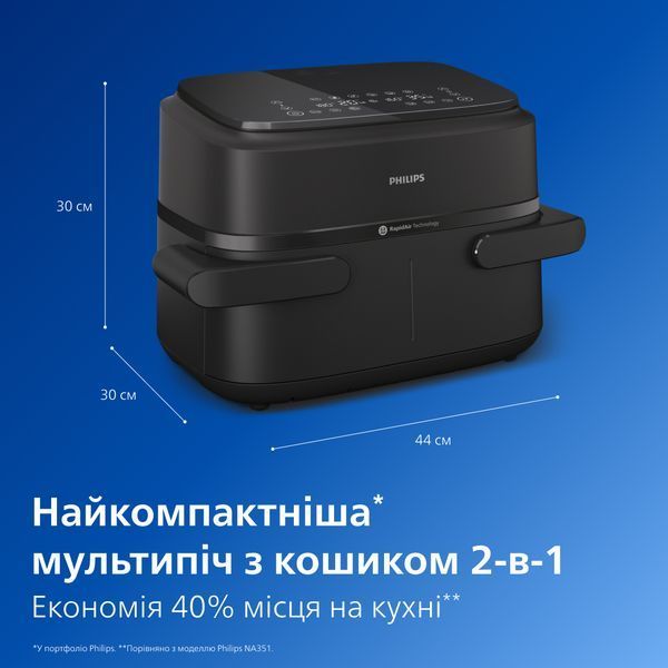 Аэрогриль Philips NA150/00 с двумя корзинами серии 1000 NA150/00 фото